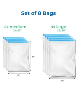 RoomierLife 8 Travel Space Saver Bags. Pack of 8 Bags, size Medium to Large. Roll-Up Compression Storage (No Vacuum Needed) & Packing Organizers. Perfect for Travel and Home Storage Travel Space Bags 25 61jEIElRyxL