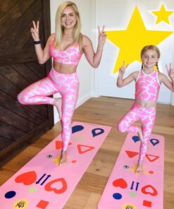 Chi Universe, Yoga Mat & Game, Kids, Tween, Adult sizes + Free App and How-To Poster, Fun Activities - Follow the Symbols, Aligns the Body - Easy to Learn for All Levels, Phresh Chi Mat for Yoga, Fitness, Exercise, Meditation, Wellness Adult/Tween Pink 13 61jFWWnz3dL