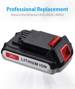 Alternative view of Powerextra 2 Pack 3.6Ah LBXR20 Battery for Black & Decker 20V Battery Max Lithium LB20 LBX20 LST220 LBXR2020-OPE LBXR20B-2 LB2X4020 Cordless Tool Battery