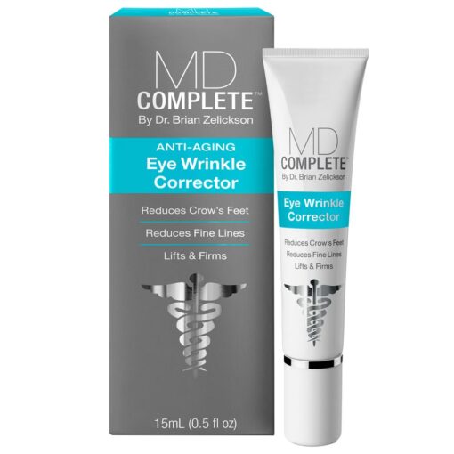 MD Complete Total Eye Care Wrinkle Corrector Treatment Under Eye Cream for Wrinkles Brightening Firming Crows Feet Anti Aging Eye Cream for Puffiness Night Moisturizer Hydrating TET