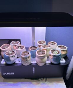 Indoor Garden Hydroponics Growing System, DUESI Upgrade 12 Pods Plant Germination Herb Kit with LED Grow Light, Hydrophonic Planter Grower Harvest Vegetable Lettuce for Hydroponic Gardeners (12 Pods) 54 61jLwtO096L