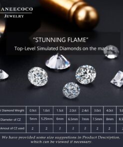 "STUNNING FLAME" 18K Gold Plated Silver Brilliant Cut Simulated Diamond Cubic Zirconia Stud Earrings 1.5 carats Gold Plated Sterling Silver - White 30 61jMikUm0sL