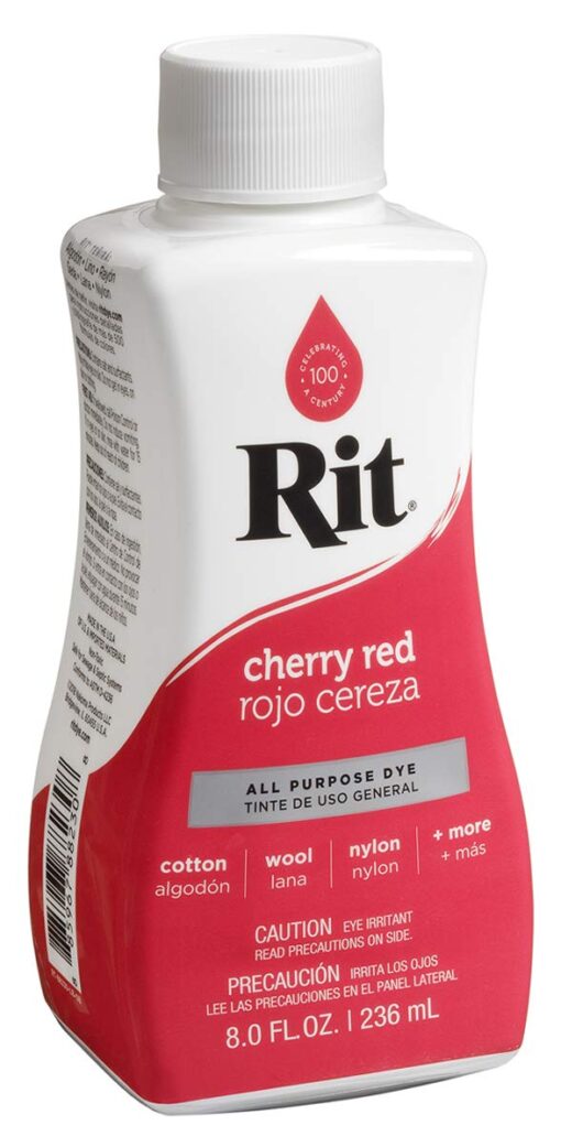 Rit Cherry Red - Rojo Cereza All Purpose Liquid Dye 8.0 fl. oz. / 236 ml 8 Fl Oz