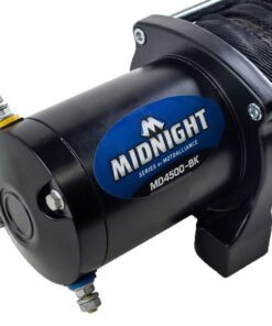 MotoAlliance UTV/ATV 4500lb Winch Kit - 1.8 HP 50 feet Black Synthetic Winch Rope for Off Road Trailer Towing - VIPER Midnight Waterproof Winch 4500 19 61jNy1tpZ7S