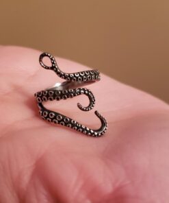 Vintage Titanium Steel Octopus Sea Monster Squid Kraken Punk Antique Ring Retro 26 61jOVUFGZvL
