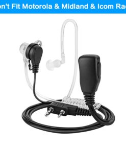 Alternative view of TOMSENN 2-Pin Covert Acoustic Tube Walkie Talkie Earpiece – Two Way Radio Earpiece with a PTT Mic - Compatible with Walkie Talkie Headset Brands (Kenwood, Puxing, Wouxun) – Pack of 2