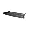 StarTech.com 1U Server Rack Shelf - Universal Vented Rack Mount Cantilever Tray for 19" Network Equipment Rack & Cabinet - Heavy Duty Steel - Weight Capacity 50lb/23kg - 10" Deep, Black (CABSHELFV1U) 10" Depth