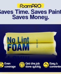 FoamPRO 209 Foam Paint Roller - 9" x 3/16" Foam Paint Roller for Many Unique Applications - Durable, Reliable, & Lint-Free Finish Twin Pack 9 x 3/16 Inch (Pack of 2) 12 61jQ3qWdySL