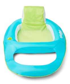 Alternative view of SwimWays Spring Float Recliner - Swim Lounger for Pool or Lake - Light Blue/Lime