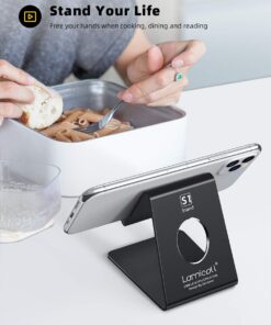 Alternative view of Lamicall Cell Phone Stand, Phone Dock: Cradle, Holder, Stand for Office Desk - Black