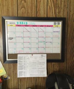 Quartet Whiteboard Calendar & Corkboard, Magnetic, White Board & Cork Bulletin Board Combo, 17" x 23", Wood Finish Frame (22476) 1 Board 46 61jRcZ 9IaL