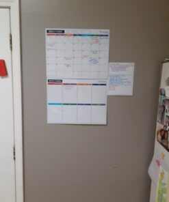 STYLIO Dry Erase Calendar Whiteboard. Set of 3 Magnetic Calendars for Fridge: Monthly, Weekly Organizer & Daily Notepad. Refrigerator & Wall Family Calendar. 4 Fine Point Markers & Eraser Included White 37 61jRkAPhIbL