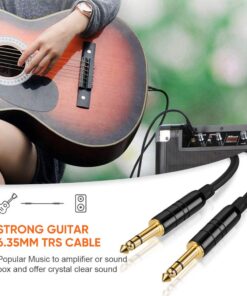 Alternative view of CableCreation 10 Feet 6.35mm 1/4" TRS to 6.35mm 1/4" TRS Balanced Stereo Audio Cable, Male to Male, 3 Meters/Black 1 pack