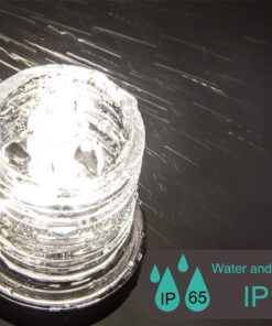 Young Marine 9 inch 3 Nautical Mile White LED Fold Down Boat Stern Light Boat Anchor Light for Pontoon and Fishing Boat Navigation Anchor Lights All Round 360° White LED 12-24V 9" Foldable 20 61jVQb6vStL