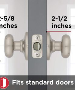 Kwikset Juno Interior Passage Door Knob, Handle For Closet and Hallway Doors, Non-Locking Doorknob in Satin Nickel, with Microban Protection 18 61jVpxreVCL