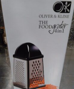 Oliver & Kline Boxed Grater, Stainless Steel Box Surface Glide Technology & Vegetable Slicer Grater with Container for Storage Space A+ Kitchen Gift-4 Sided for Vegetables, Fruit 39 61jY5MyjkOL