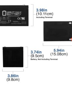 Mighty Max Battery ML12-12 - 12V 12AH F2 BATTERY REPL. 6DZM-10, 6-DZM-10-4 Pack 7 61jZmyWCy L
