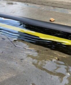 1 ½" High Garage Door Flood Barrier Threshold Kit (8'3") | Flexible PVC | Complete Kit Includes 2 Adhesives | GaraDry 8'3" 12 61jaJNnxp L