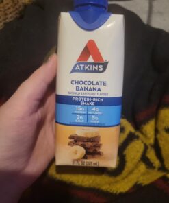 Atkins Chocolate Banana Protein Shake, 15g Protein, Low Glycemic, 4g Net Carb, 2g Sugar, Keto Friendly, 12 Count 17 61jdMwLcuL