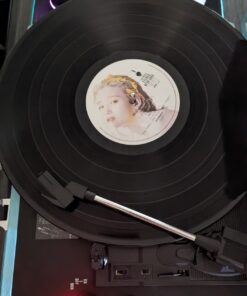 Victrola Vintage 3-Speed Bluetooth Portable Suitcase Record Player with Built-in Speakers | Upgraded Turntable Audio Sound| Includes Extra Stylus | Turquoise, Model Number: VSC-550BT-TQ 38 61jem70aawL