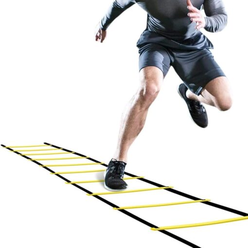 GHB Pro Agility Ladder Agility Training Ladder Speed 12 Rung 20ft with Carrying Bag Yellow 1 PACK