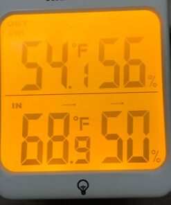 ThermoPro TP63B Indoor Outdoor Thermometer Wireless Hygrometer, 500FT Inside Outside Thermometer, Remote Temperature Monitor with Cold-Resistant Sensor, Outdoor Thermometers for Patio Home Greenhouse 45 61jg7p0RN5L