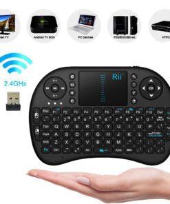 Rii I8 Mini 2.4Ghz Wireless Touchpad Keyboard With Mouse For Pc, Pad, Xbox 360, Ps3, Google Android Tv Box, Htpc, Iptv (Black) 23 61jguCiD9CL