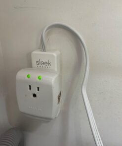 Sleek Socket - The Original & Patented Ultra-Thin Outlet Concealer with Cord Concealer Kit, 3 Outlet, 3-Foot Cord, Universal Size, UL Certified (Ideal for Kitchens, Small Spots & Behind Furniture) 3 ft Flagship 53 61jhlQZV cL 2