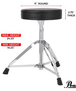 Pearl Drum Throne Seat, Adjustable Height, Portable Folding Padded Stool with Braced Anti-Slip Feet (D50) 7 61jjv2xiQTL