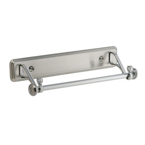 iDesign Steel Versatile Wall Mount Paper Towel Holder The York Lyra Collection, 15.3" x 5.2" x 2", Chrome 15.3" x 5.2" x 2"