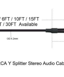 SHD RCA to 2RCA Subwoofer Cable Audio Cable 2RCA to 1RCA Bi-Directional RCA Y Adapter Premium Sound Quality Dual Shielded with Gold Plated Connectors-10Feet 10Feet 13 61jkZHvlT8L
