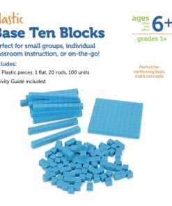 Learning Resources Base Ten Blocks Smart Pack, Early Childhood Math Skills, Ages 5+, Multicolor Base Ten Smart Pack 14 61jlGcyuySL