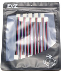 Alternative view of EvZ 10PCS LED 5050 RGB Strip Light Connector 4 Pin Conductor 10 mm Wide Strip to Strip Jumper