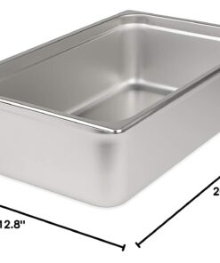 Update International NJP-1006 Steam Table Pan, 6", Stainless Steel Full 6" 26 61jnJ8McgfL