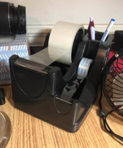 Officemate Heavy Duty Weighted 2-in-1 Tape Dispenser, Recycled,Black (96660) 41 61jp1gfvtL