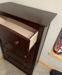 Storkcraft Kenton 5 Drawer Dresser (Espresso) – Dresser for Kids Bedroom, Nursery Dresser Organizer, Chest of Drawers for Bedroom with 5 Drawers, Universal Design for Children’s Bedroom Espresso 5 Drawer Chest 29 61jpoldN dL