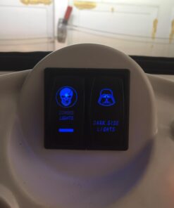 MicTuning MH002 2PCS Rocker Switch Holder Panel Housing Kit Fireproof ABS Plastic Black, 1 Pack 22 61jqmTvmgrL