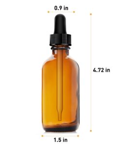 Yesker Amber Glass Bottles (Pack of 6) for Essential Oils with Glass Eye Dropper, 2 Ounce Capacity 6 Pack 20 61jqrxNeqIL