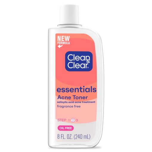 Clean & Clear Essentials Oil-Free Deep Cleaning Face Astringent with 2% Salicylic Acid Acne Medication for All Skin Types, Facial Astringent to Treat & Help Prevent Pimples, 8 fl. oz