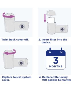 PUR Faucet Mount Replacement Filter 2-Pack, Genuine PUR Filter, 2-in-1 Powerful Filtration, Includes Lead Removal, 6-Month Value, White (RF33752) Filter Replacement 24 61jrBlHnOeL