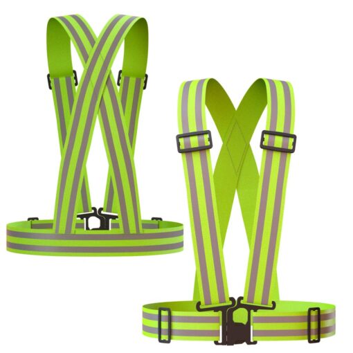 Apace Vision Reflective Vest (2 Pack) | Lightweight, Adjustable & Elastic Safety Vest 0 Neon Yellow