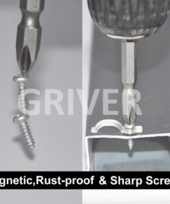 GRIVER 100 Pack Strip Light Mounting Brackets,Fixing Clips,One-Side Fixing,100 Screws Included (Ideal for 10mm Wide Waterproof Strip Lights) 19 61jt7tr9PsL