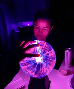 Plasma Ball Light 8" Inch, Interactive Touch Sound Response Science Lamp Orb Tabletop 21 61juSRSS1yL