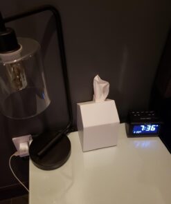 Umbra Casa Tissue Box Cover - Adorable House Shaped Square Tissue Box Holder for Bathroom, Bedroom or Office, White 58 61juylCF4L
