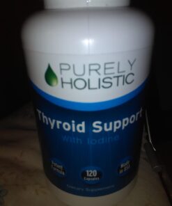 Purely Holistic Thyroid Support Supplement with Iodine - 120 Capsules - 2 Month Supply - with L-Tyrosine, B12, Magnesium, Ashwagandha, Kelp & More - Formulated for Women - Non GMO 34 61jvU4e9sGL