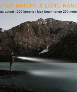 WindFire WF-501B Flashlights High 1200 Lumens Tactical Flashlight 1 Mode 3.7-18v High Powered Handheld Torch Water Resistant Portable with Holster Duty Belt Holder (Battery Not Included) 16 61jxJR5R1gL