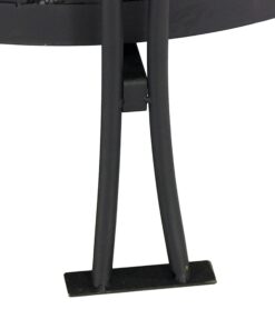 Sunnydaze 40-Inch Round Steel Fire Pit Table with Durable Spark Screen and Poker - Portable Design - Black - Diamond Weave 21 61jypXqJwTL