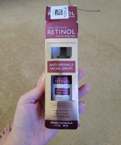 Retinol Anti-Wrinkle Facial Serum – Vitamin A Concentrate Improves Skin’s Elasticity & Tone and Minimizes Appearance of Fine Lines & Wrinkles – Look Younger With The Age-Defying Power Of Retinol 21 61jzzdbXHpL