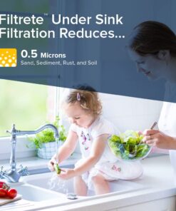Filtrete Advanced Under Sink Quick Change Water Filtration Filter 3US-PF01, for use with 3US-PS01 System, 1 Count (Pack of 1), White 19 61k0MHMvViL