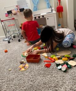 Melissa & Doug Food Groups - 21 Wooden Pieces and 4 Crates, Multi - Play Food Sets For Kids Kitchen, Pretend Food, Toy Food For Toddlers And Kids Ages 3+ 39 61k5dQSLx0L 1